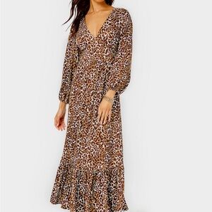 Lilly Pulitzer Ivette Leopard print adjustable Sleeve Dress
